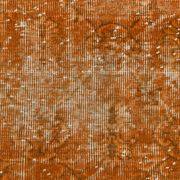 Tapis Vintage Orange Ocre Patiné, Style Bohème Chic