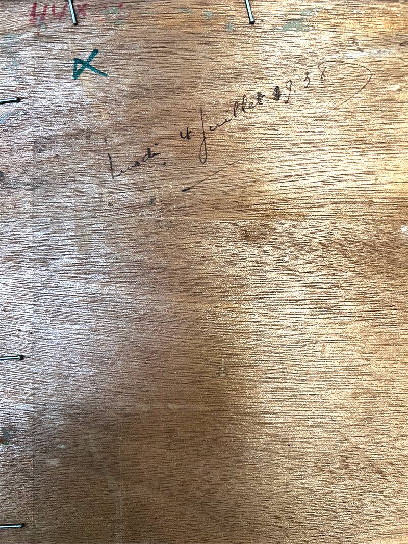 Painting "The Tree in the Valley", oil on panel, signed, 1936