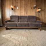 Vintage brown brutalist sofa