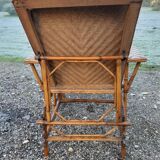 Long Bamboo and rattan chair 1900