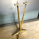 Brutalist golden candle holder