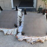 Pair of toad armchairs