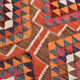 Bold multicolor kilim runner rug,92x395cm