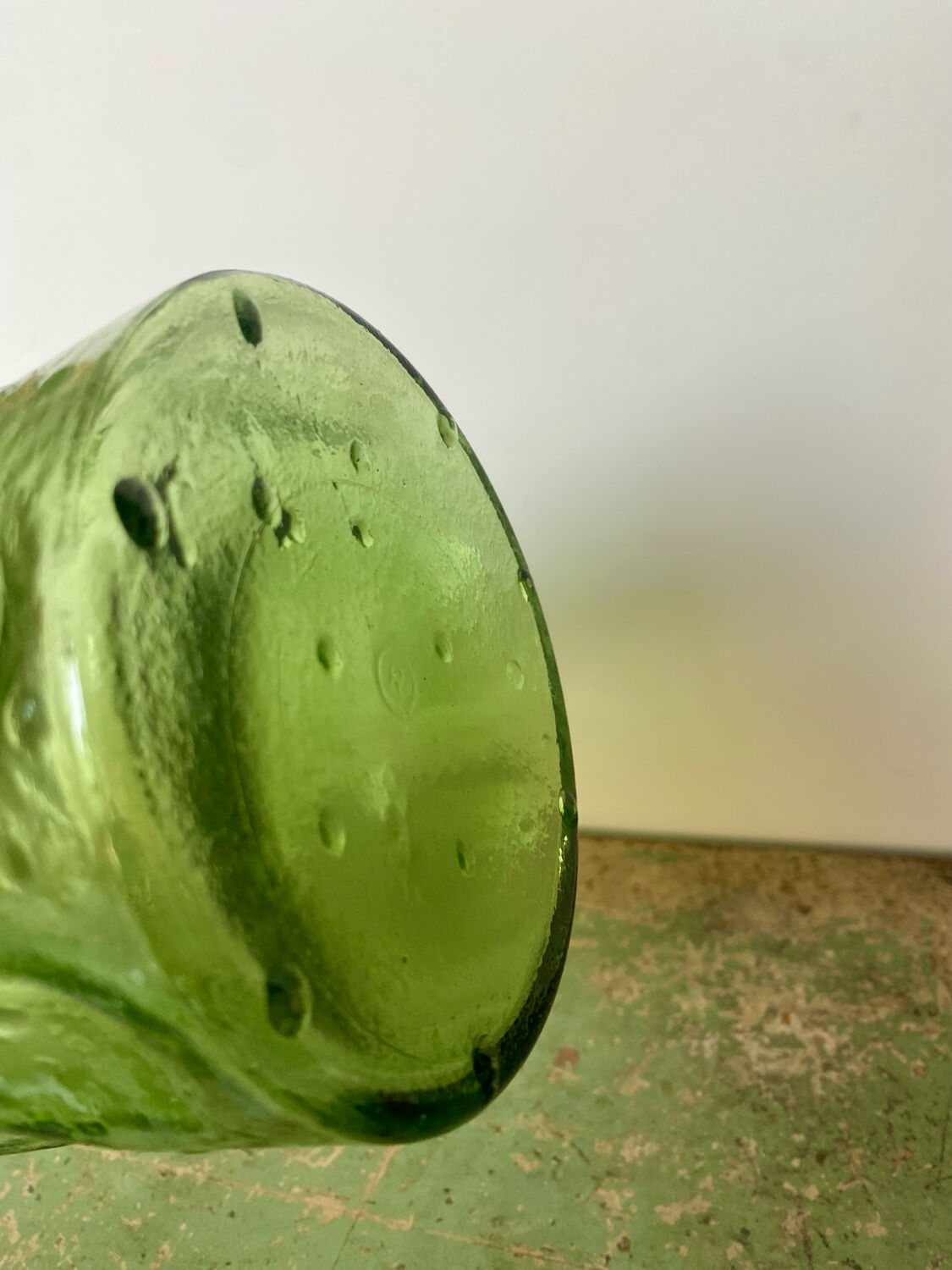 Frosted glass carafe bottle