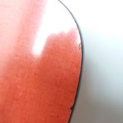 Chaises en formica rouge orange et métal chromé