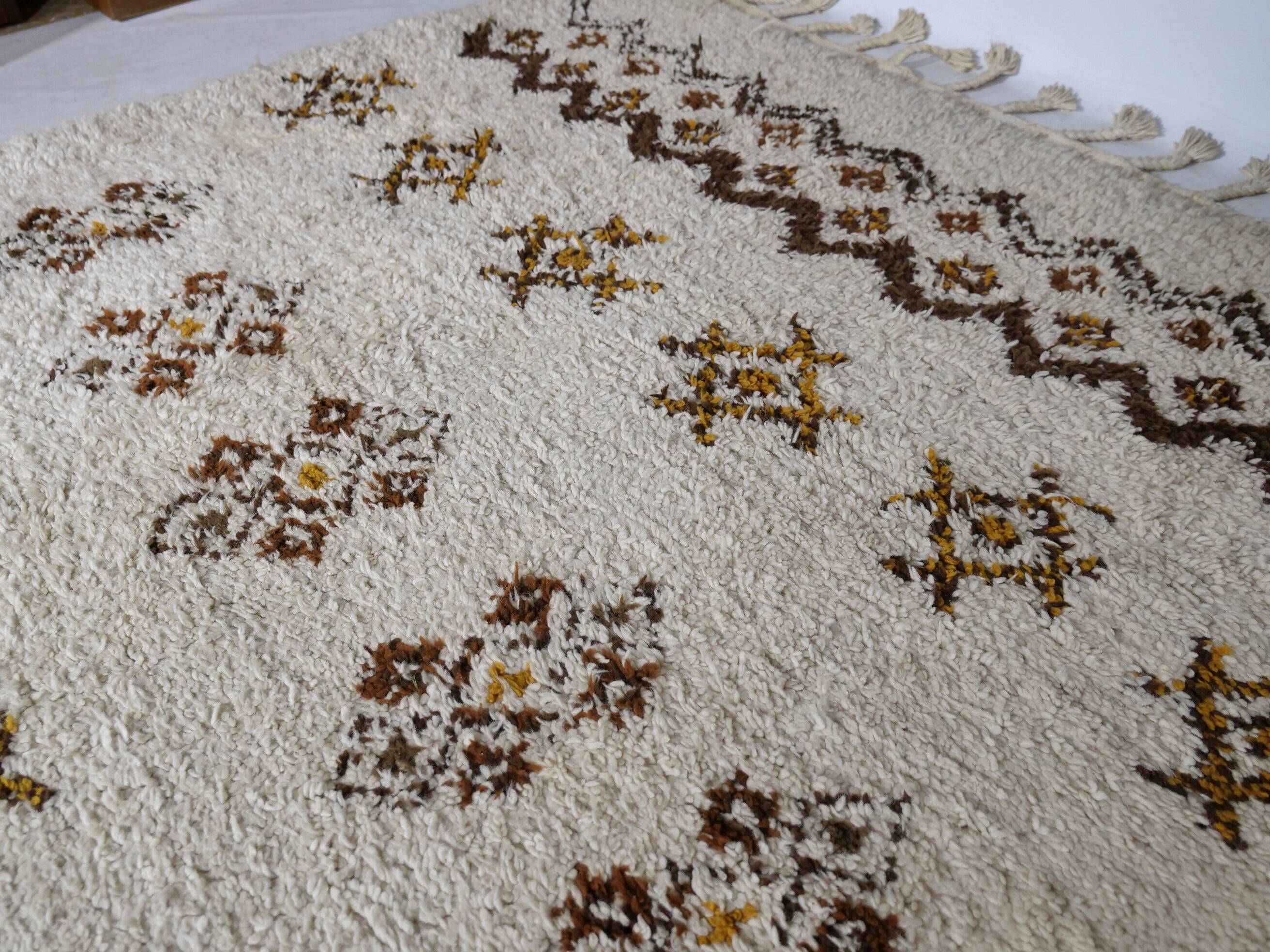 Tapis en laine berbère noué à la main, 1978