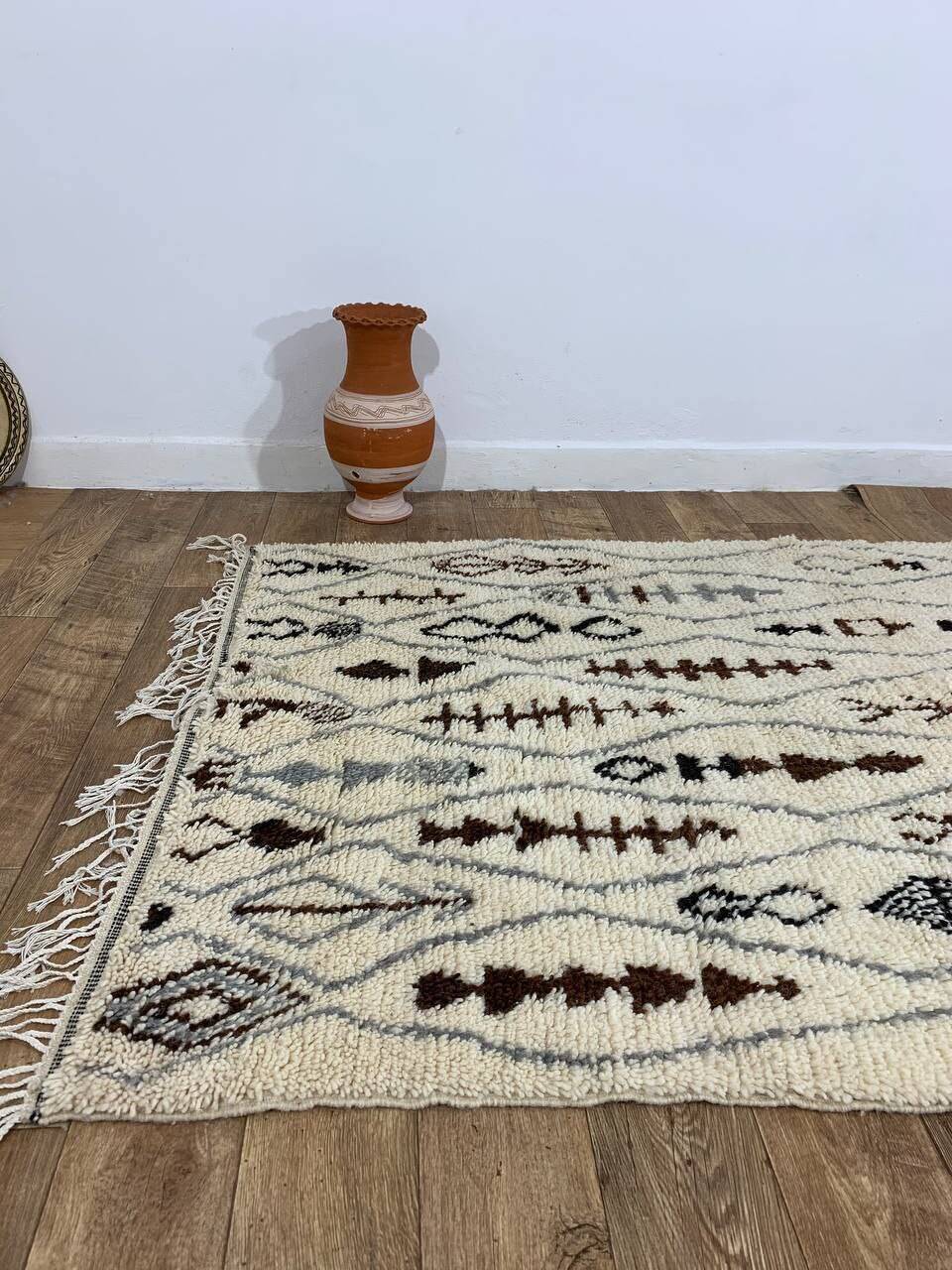 Handmade Moroccan Berber rug 254 X 144 CM