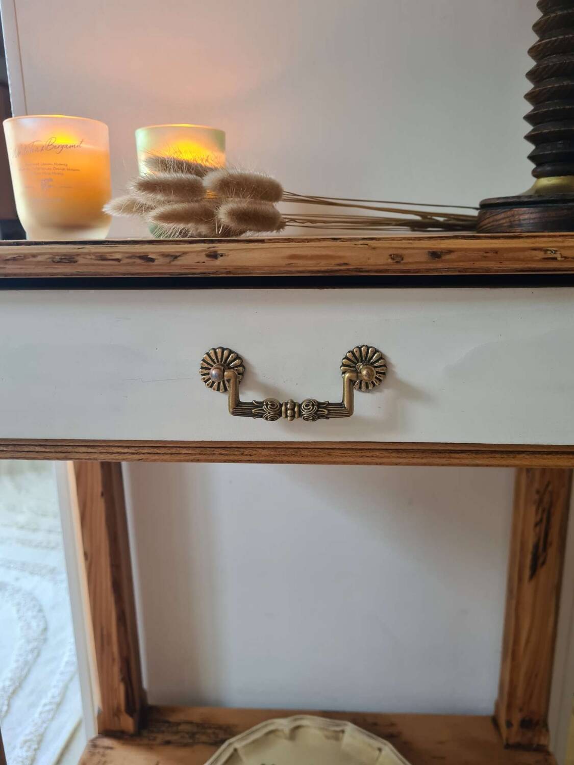 Country chic console side table