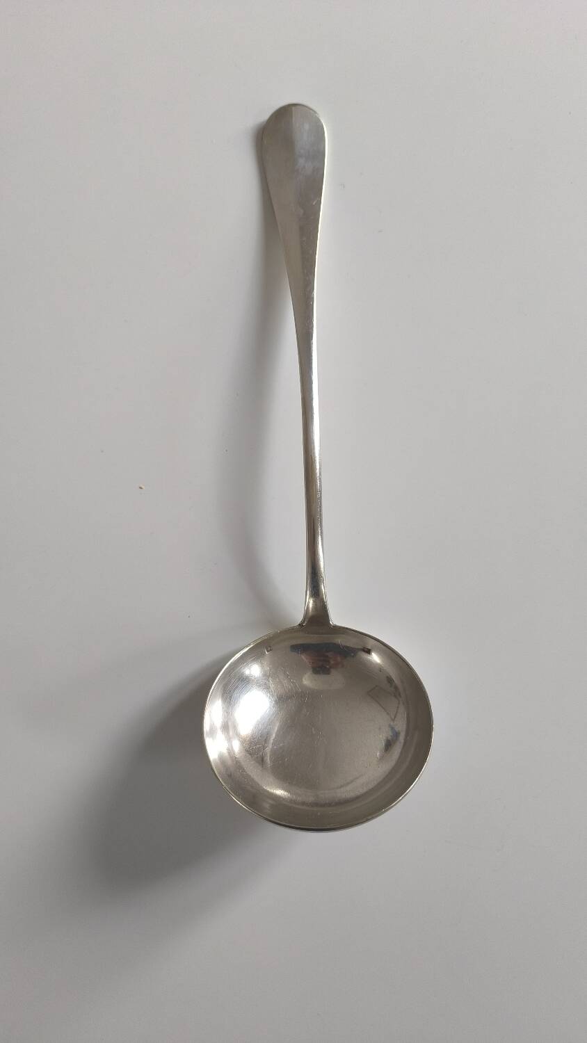 Solid silver serving ladle