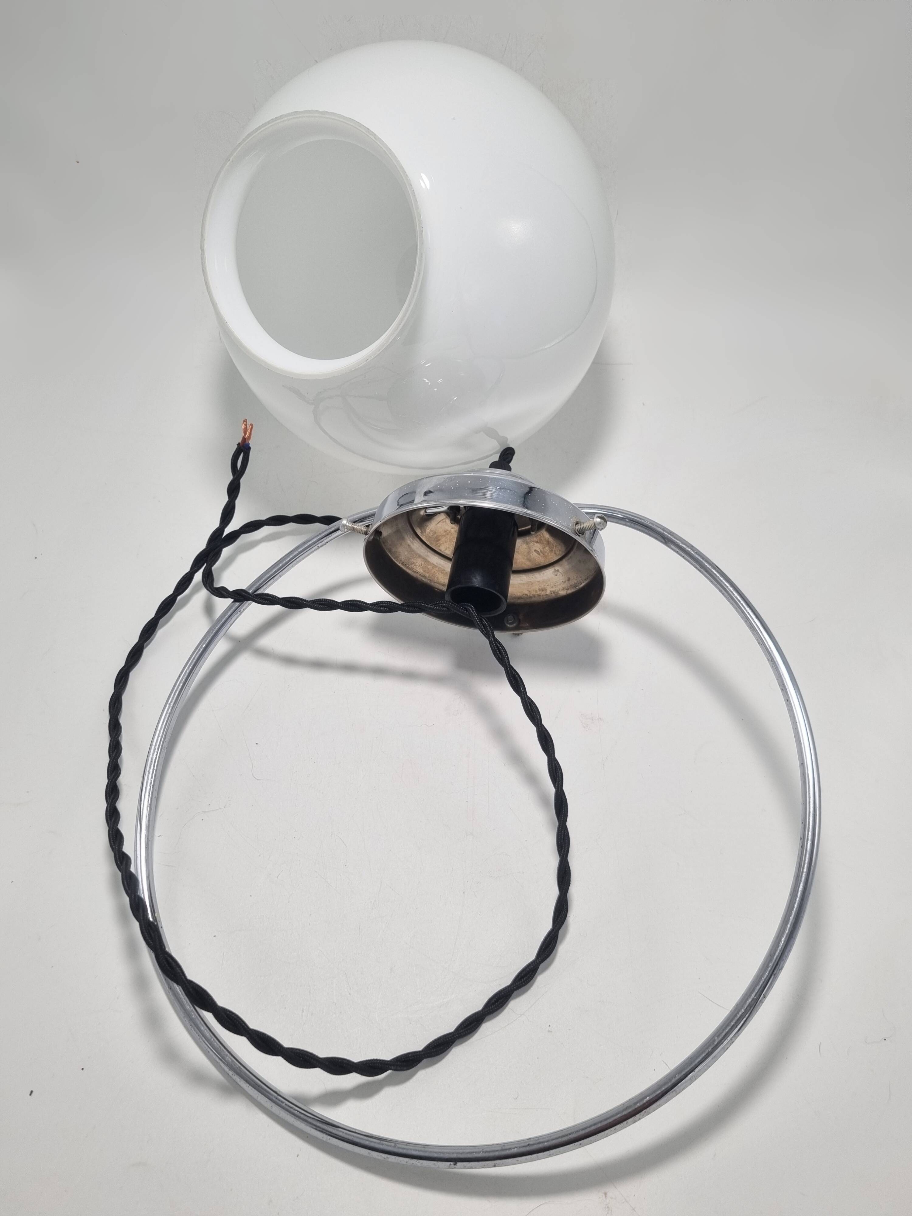 Opaline globe pendant