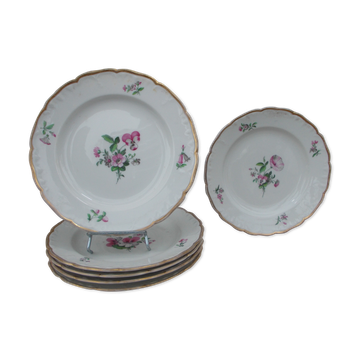 6 flat plates antique porcelain KPM Berlin