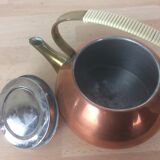Copper and brass teapot Scandinavian style