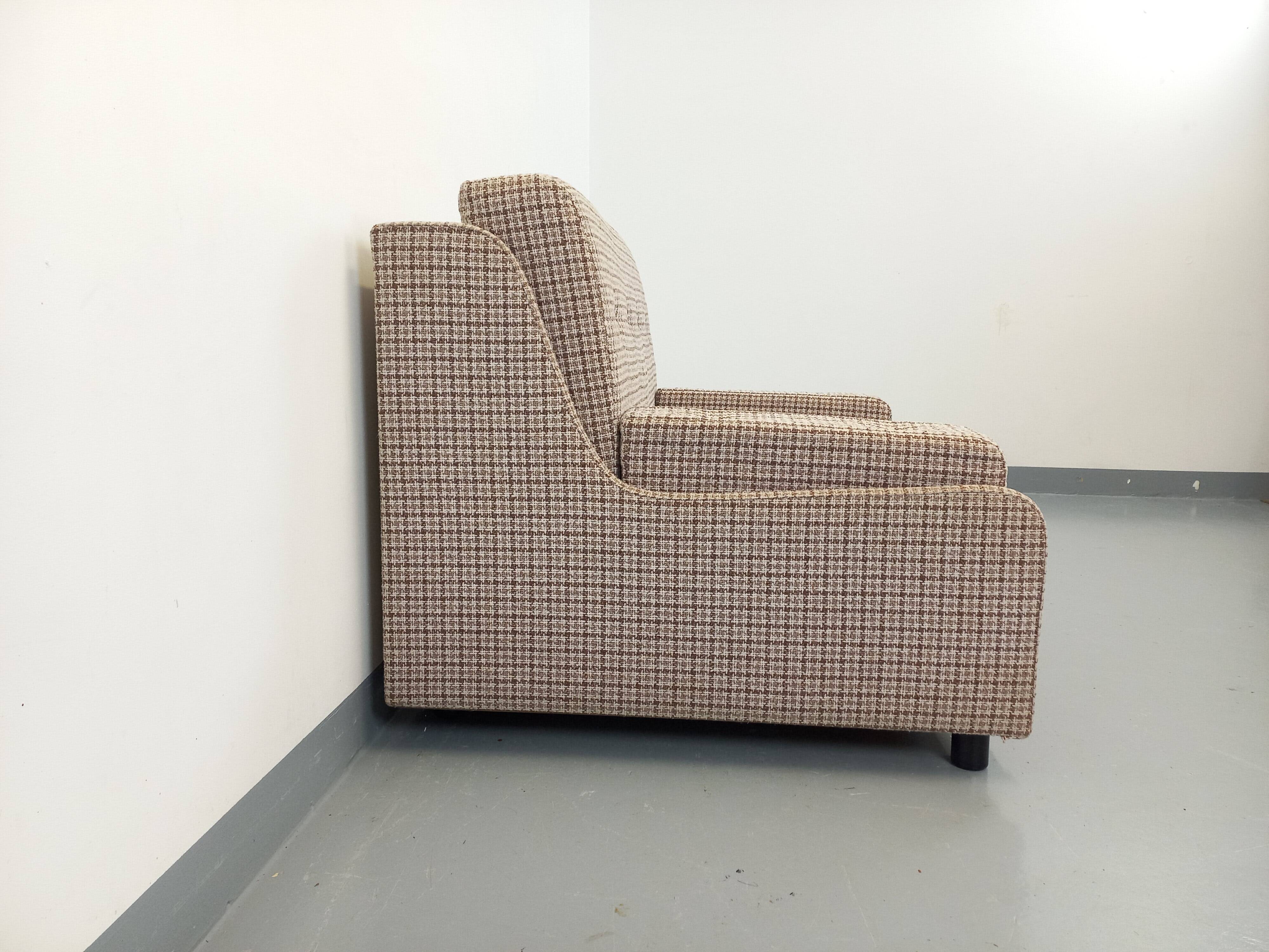 Vintage wool fabric armchair from the 1970s.