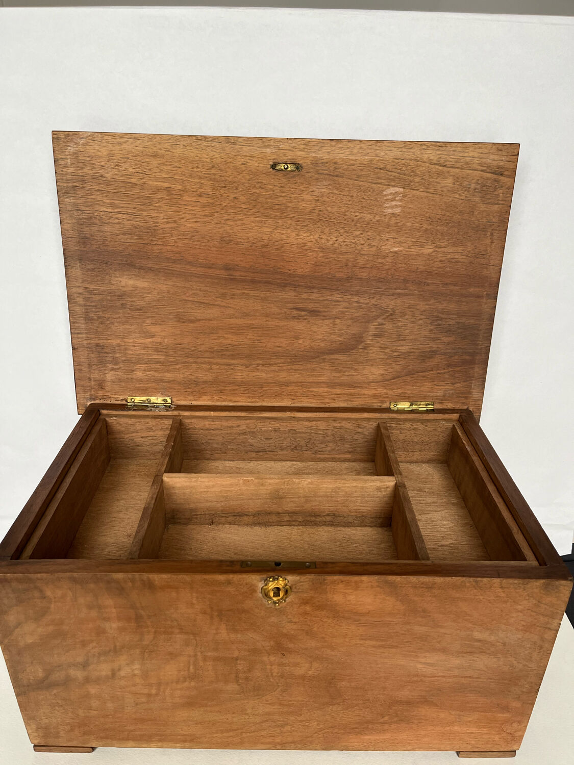 Antique wooden sewing box