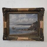 Oil on canvas - Navy - Old painting