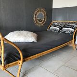Vintage rattan bed