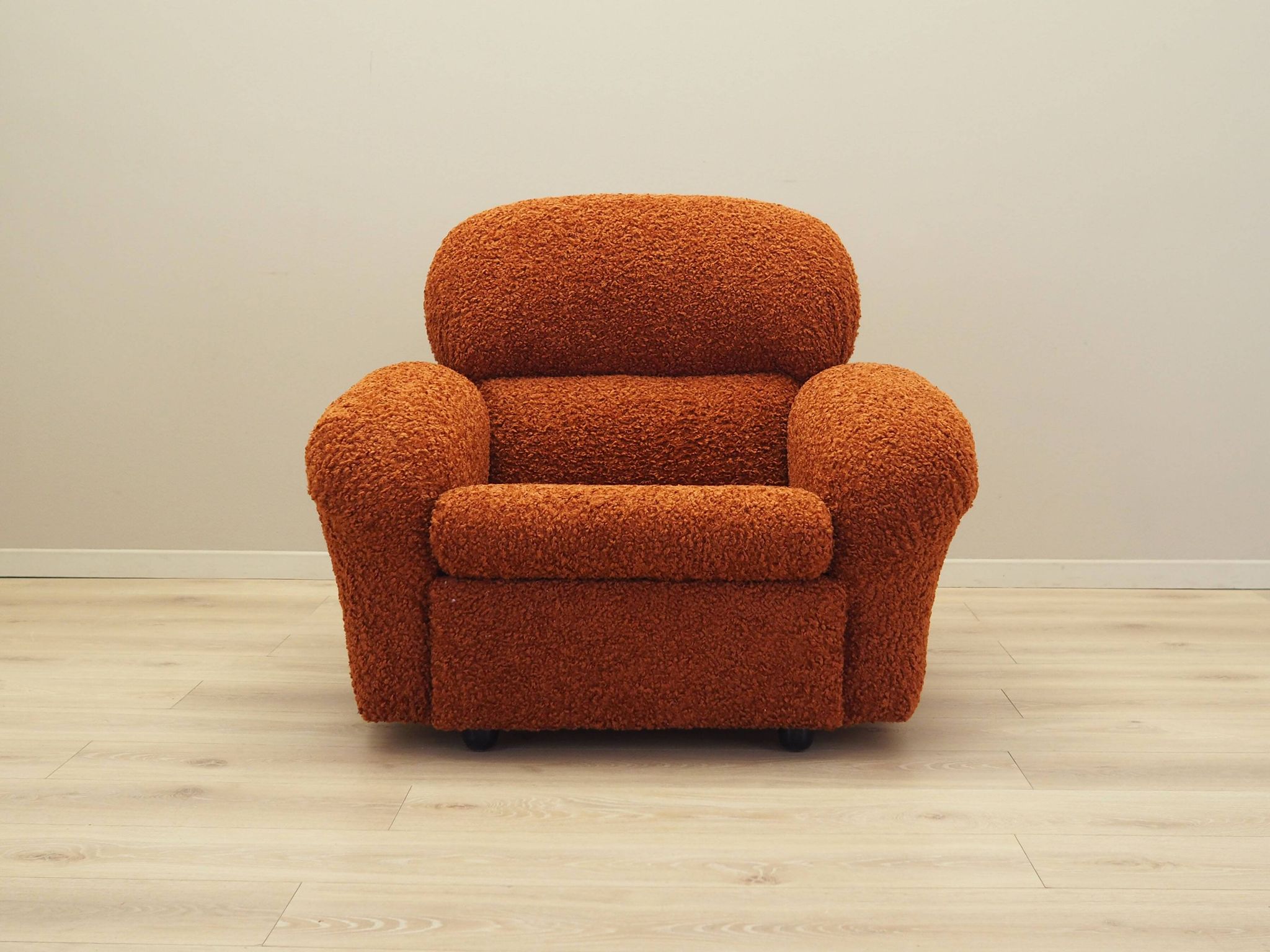 Orange armchair, Italian design, 1970s, production: Italy