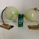 Pair vintage 1950 wall lamps bedside lamps gold - 21 cm