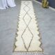 Tapis couloir décoré tissé en laine naturel taille 90cm×300cm