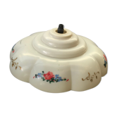 Suspension ancient lumapel bakelite white - flower decoration vintage 70s