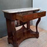 Console of the nineteenth century dessu marble