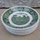 6 hollow plates Adams English Scenic green
