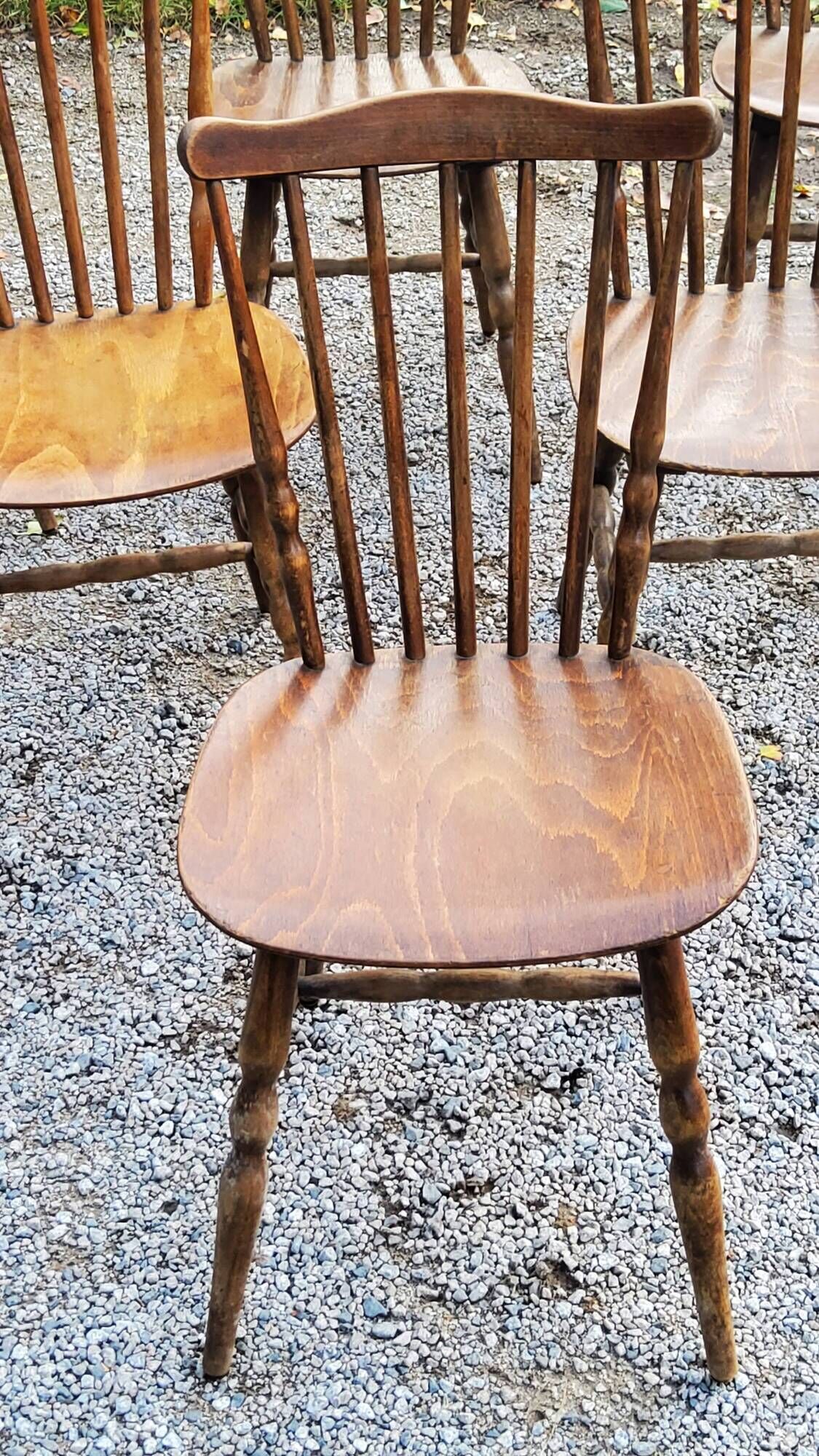 Set de 6 chaises de bistrot Baumann vintage des années 60