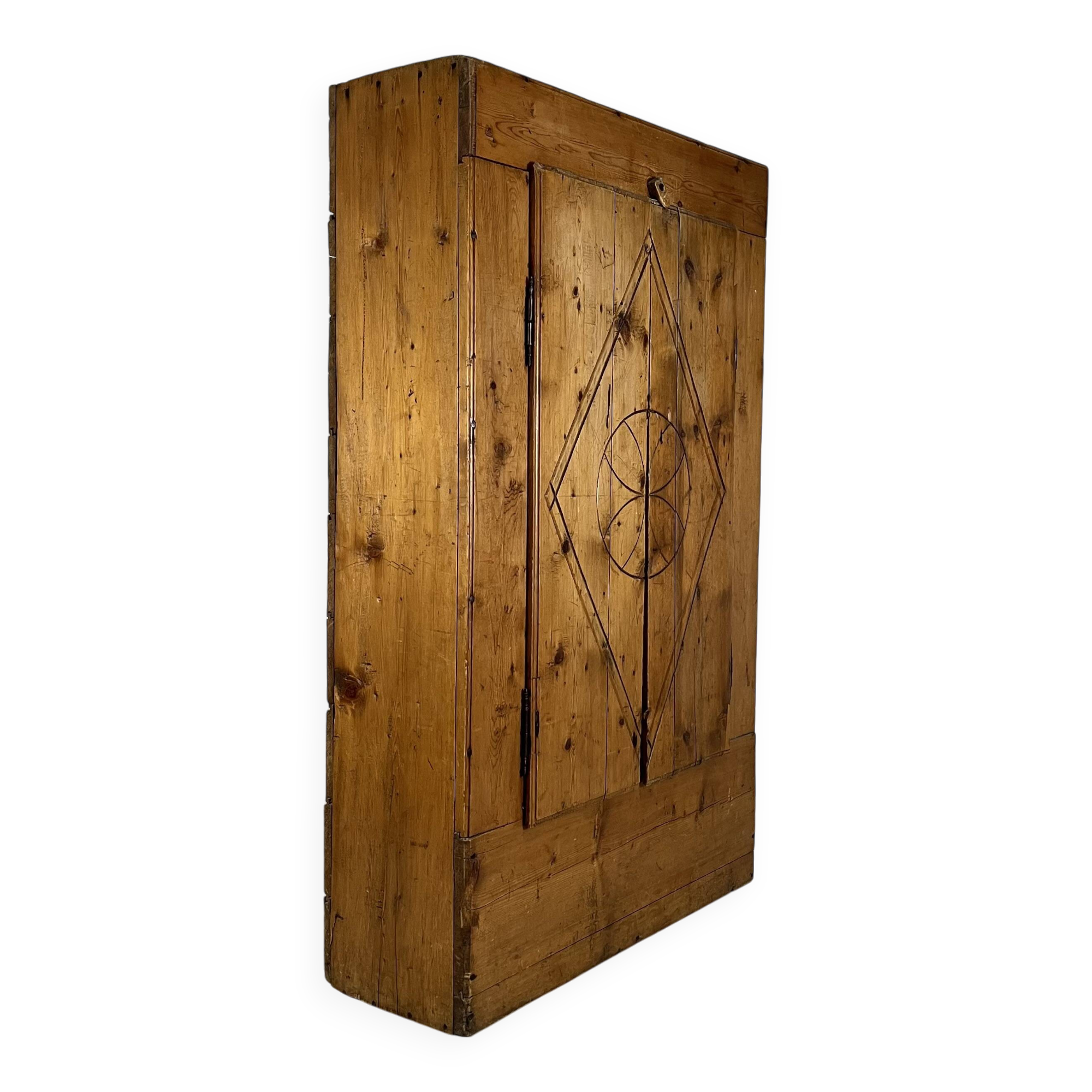 Authentic mountain cabinet furniture, jam maker, folk art, Savoie
