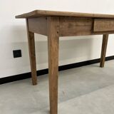 Small walnut farmhouse table with spindle legs