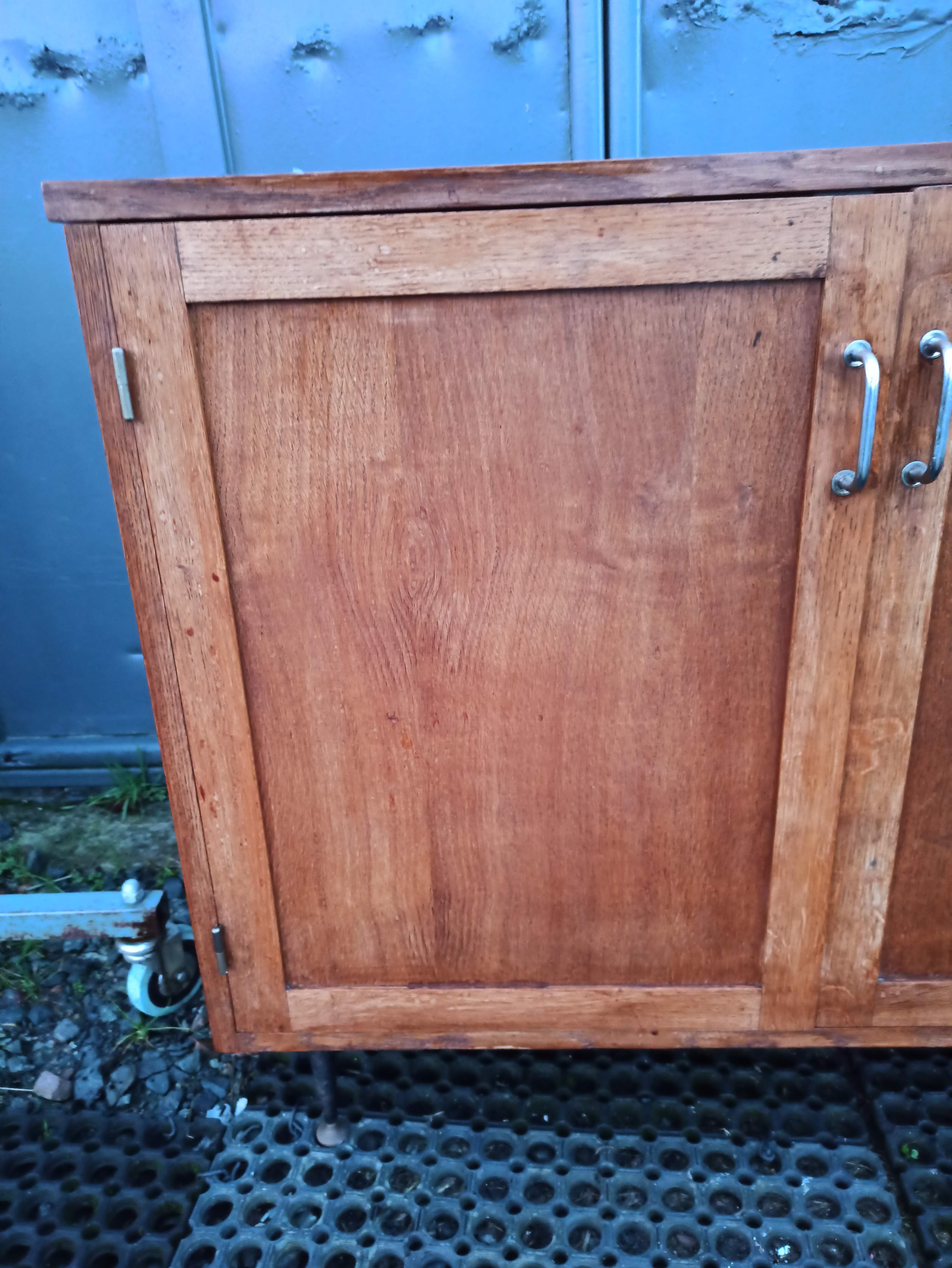 Low storage sideboard 2 doors iron base year 50 60