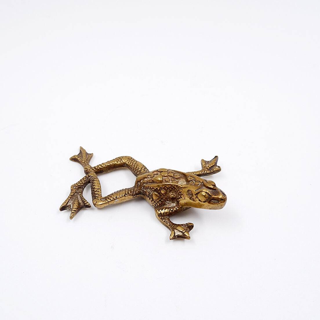 Vintage brass frog