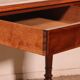 flat desk with two drawers from the 19th century in mahogany and inlays