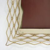 Vintage metal mirror, France 1950's