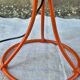 Vintage Space Age orange opaline table lamp 70s