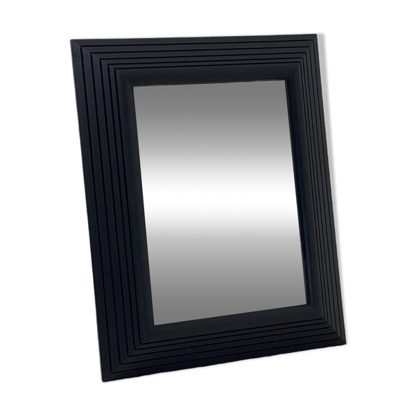 Miroir années 40 encadrement bois en relief — Beyit