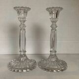 Pair of candlesticks Val Saint Lambert Belgium