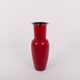 Opalino red vase by Venini