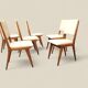 6 wooden chairs in the Italian design of the 19th century, Carlo de Carli