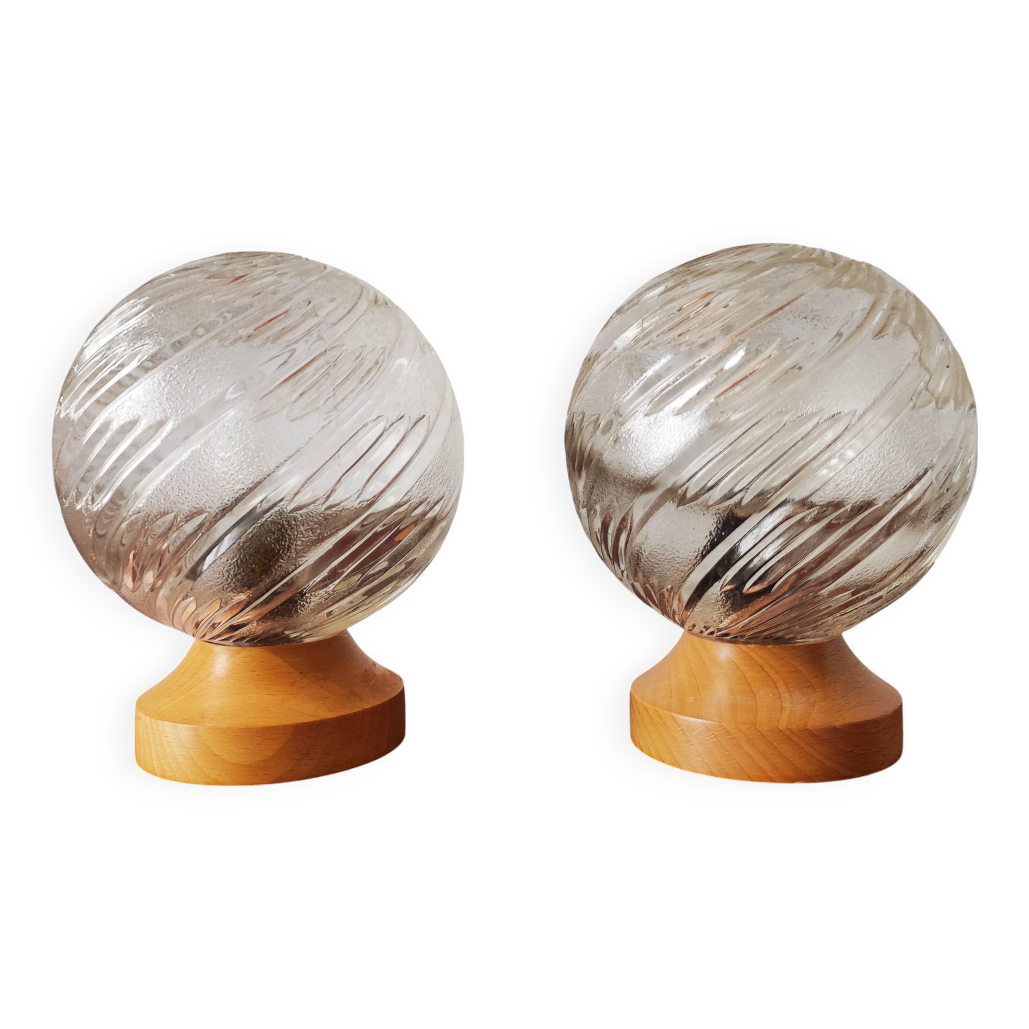 Pair of vintage Art Deco style bedside lamps