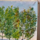 Wooded landscape, oil on canvas, signed