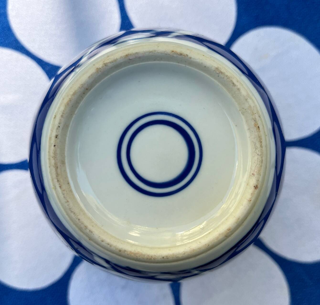 Vintage ginger jar in porcelain