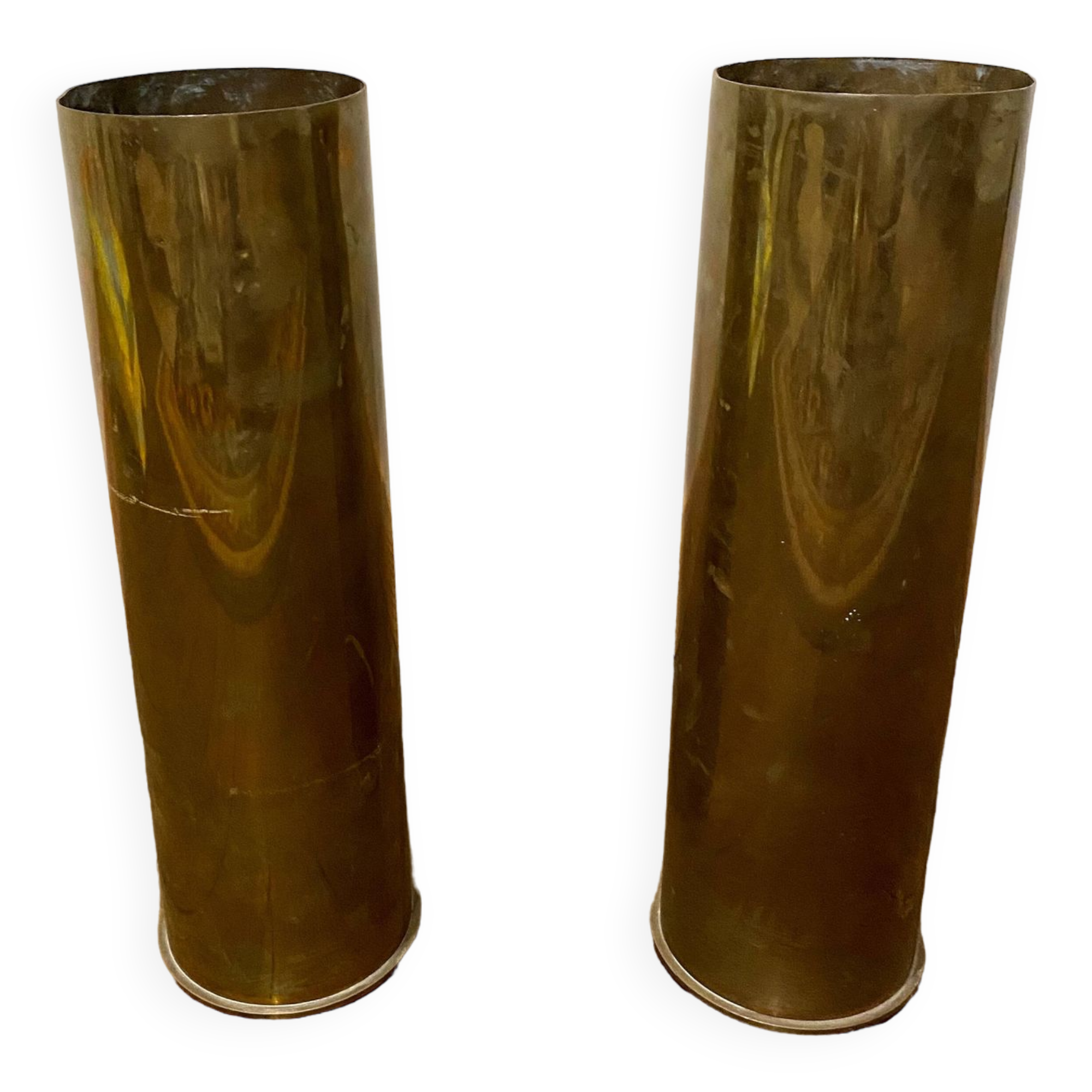 1942 brass shell casings/vase/umbrella stand