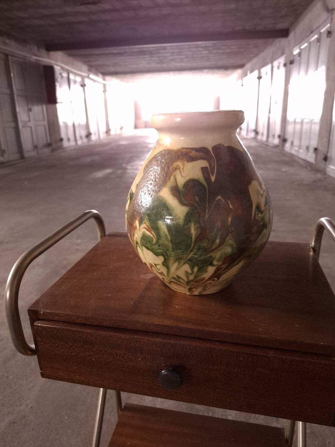 Southwest grease pot, jasper