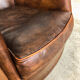 Vintage sheep leather club chair