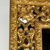Miroir à Parcloses en Bois Doré, époque Napoléon III – Milieu XIXe