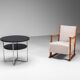 Table basse Thonet avec cadre tubulaire