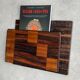 Unique art deco marquetry wall magazine rack / newspaper holder