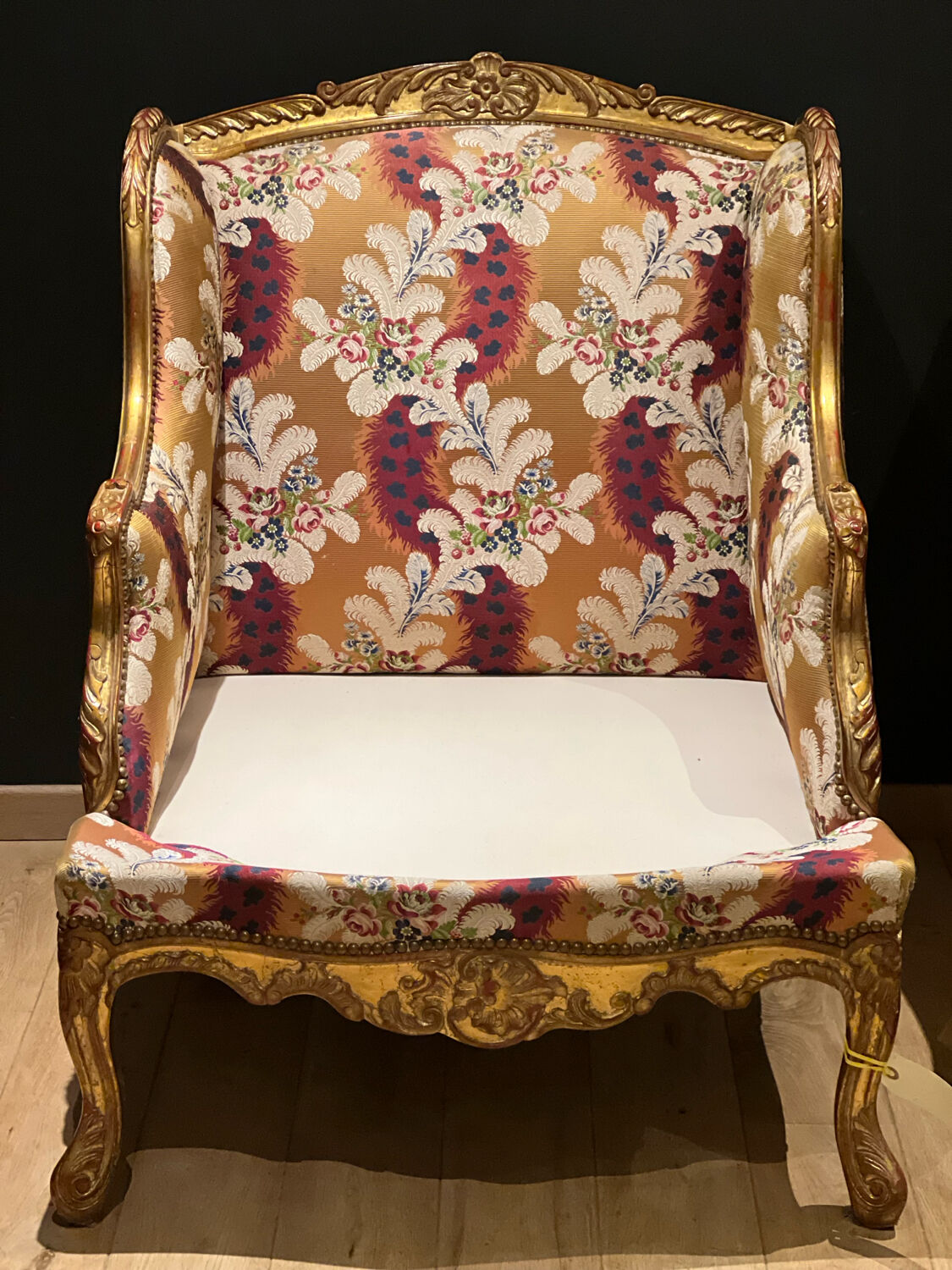 Pair of gilded armchairs