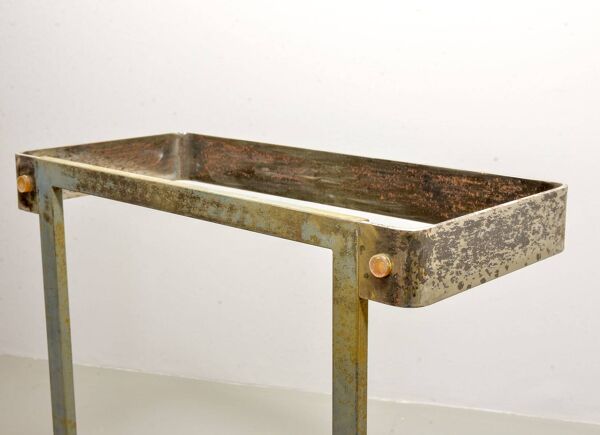 Table basse carrée en pierre d'ardoise de la collection Ardesia, style Pia Manu, années 1960