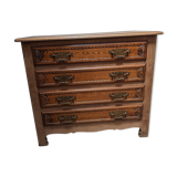 Oak chest of drawers